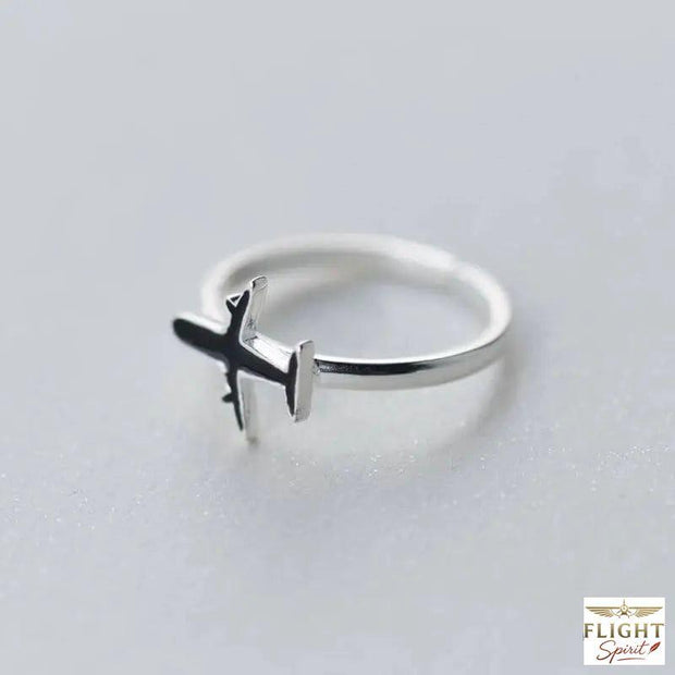 Silberne Flugzeug-Ring für Damen
