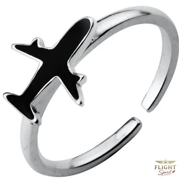 Silberne Flugzeug-Ring für Damen