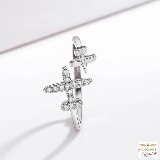 Offene Doppelflugzeug-Ring für Damen