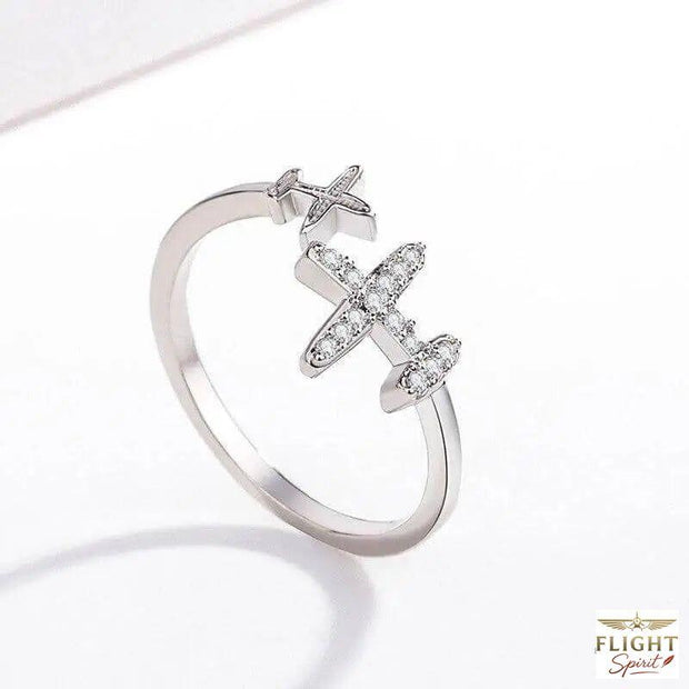 Offene Doppelflugzeug-Ring für Damen