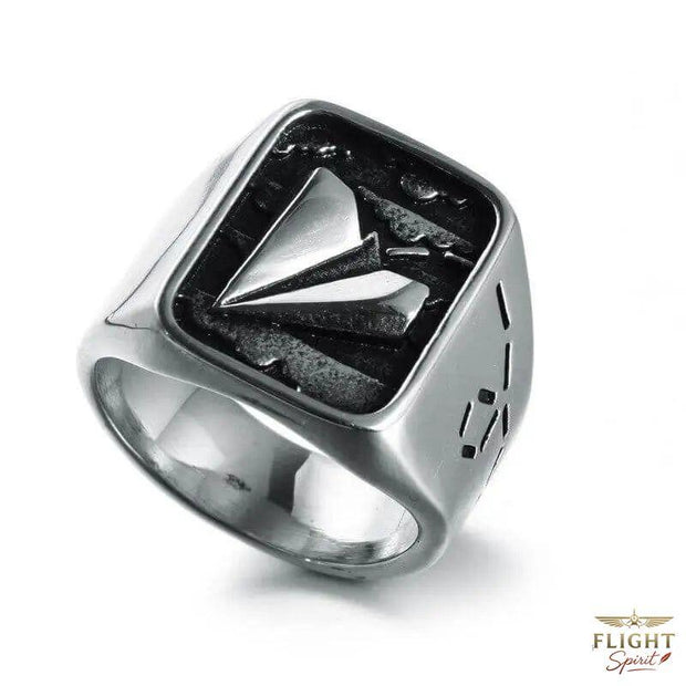 Schwerter Ring mit Flugzeug-Motiv