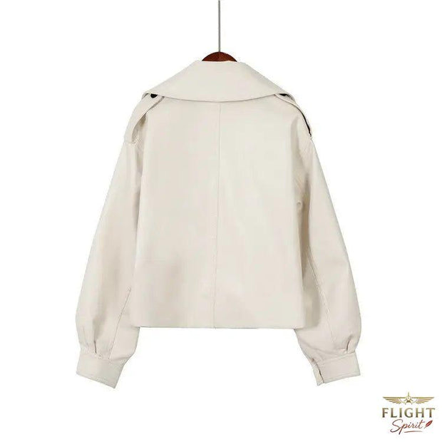 Schneeweiße Damen Bomberjacke