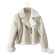 Damen Fliegerjacke mit Fellkragen