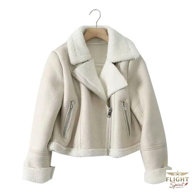 Damen Fliegerjacke mit Fellkragen