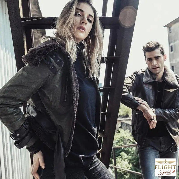 Damen Fliegerjacke Grau