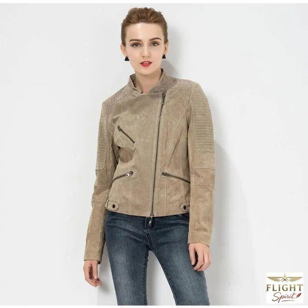 Damen Fliegerjacke Hellgrau