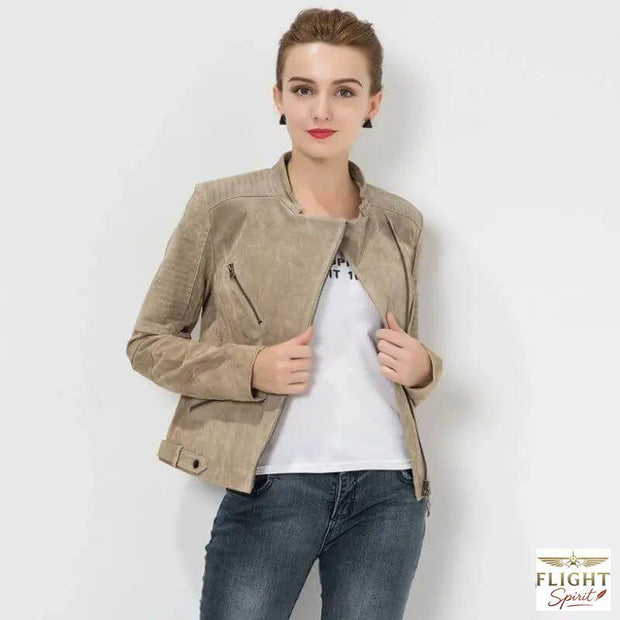 Damen Fliegerjacke Hellgrau