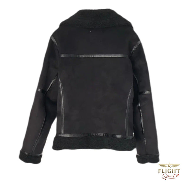 Damen Fliegerjacke aus Kunst-Lammfell