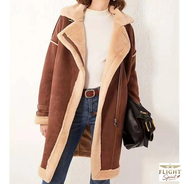 Damen Fliegerjacke Braun