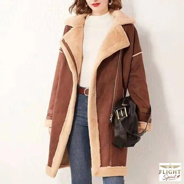 Damen Fliegerjacke Braun