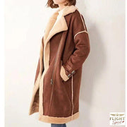 Damen Fliegerjacke Braun