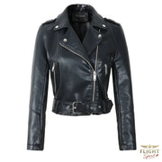 Damen Pilotjacke aus Kunstleder