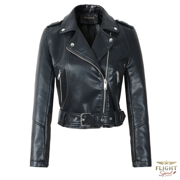 Damen Pilotjacke aus Kunstleder