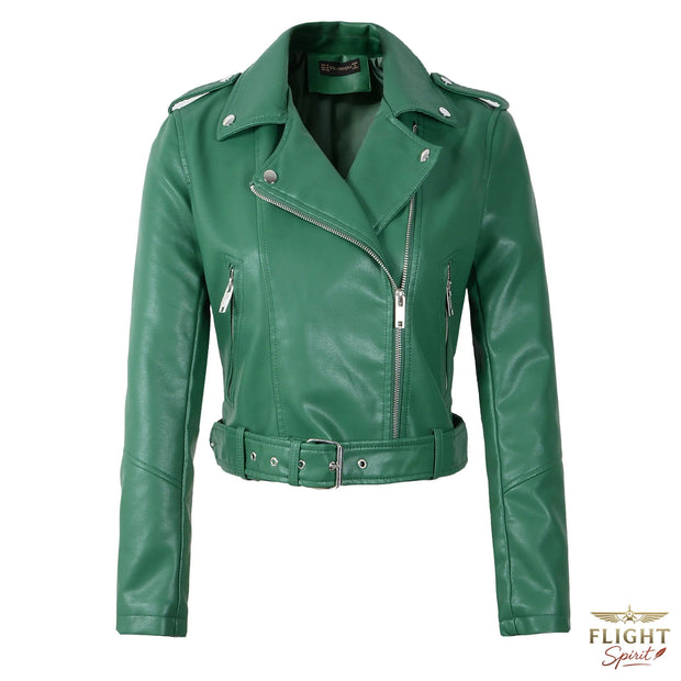 Damen Pilotjacke aus Kunstleder