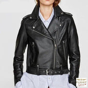 Damen Fliegerjacke schwarzes Kunstleder