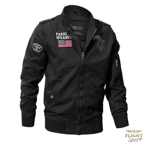 Herrenflugjacke mit amerikanischer Flagge