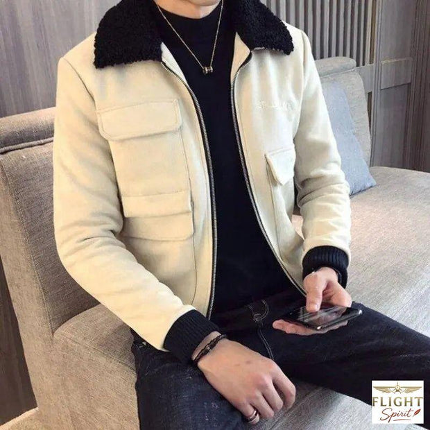 Herren Pilotjacke Weiß