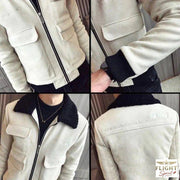 Herren Pilotjacke Weiß