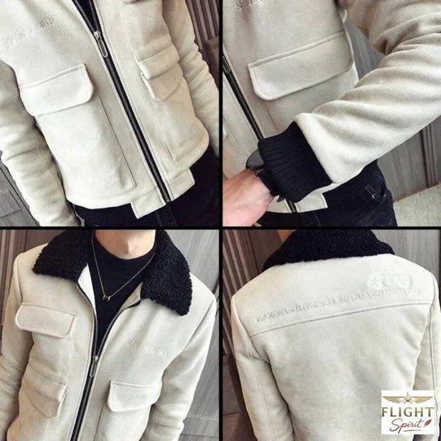 Herren Pilotjacke Weiß
