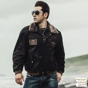 Männer Fliegerjacke mit wattiertem Kragen