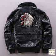 Männlicher Lederflugjacke aus Italien