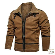 Vintage brauner Männer-Leder-Fliegerjacke