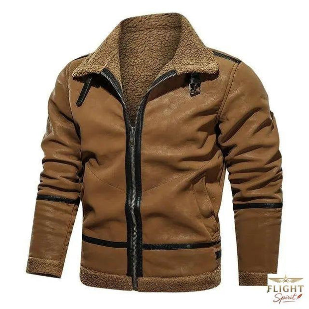 Vintage brauner Männer-Leder-Fliegerjacke