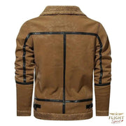 Vintage brauner Männer-Leder-Fliegerjacke