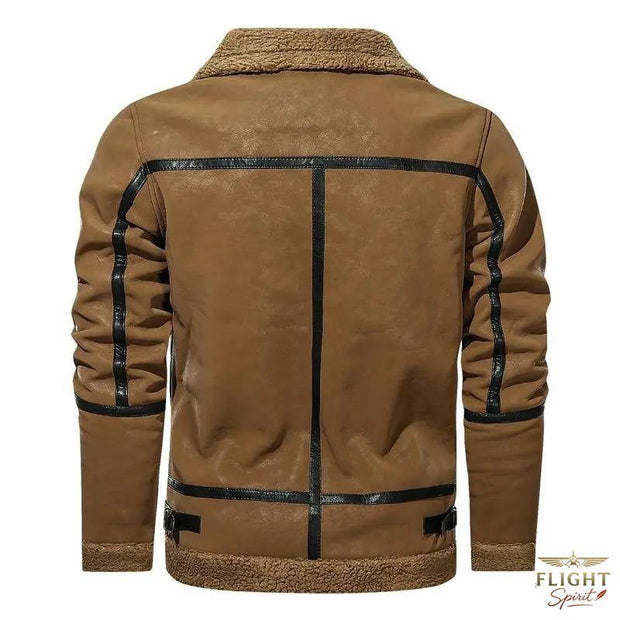 Vintage brauner Männer-Leder-Fliegerjacke