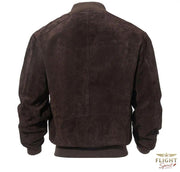 Männlicher Pilotenjacke aus Schweineleder (Schwarz)