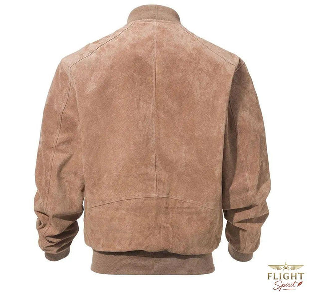 Männer Fliegerjacke aus Schweineleder (beige)