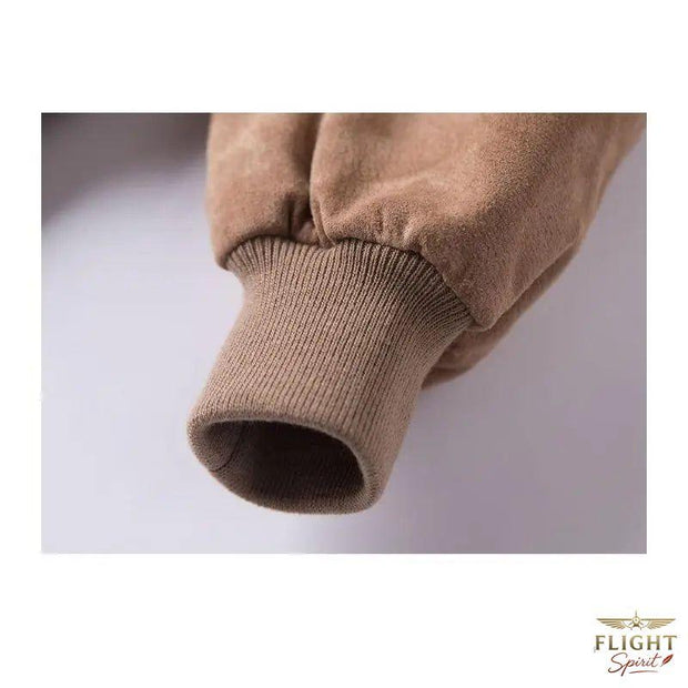 Männer Fliegerjacke aus Schweineleder (beige)
