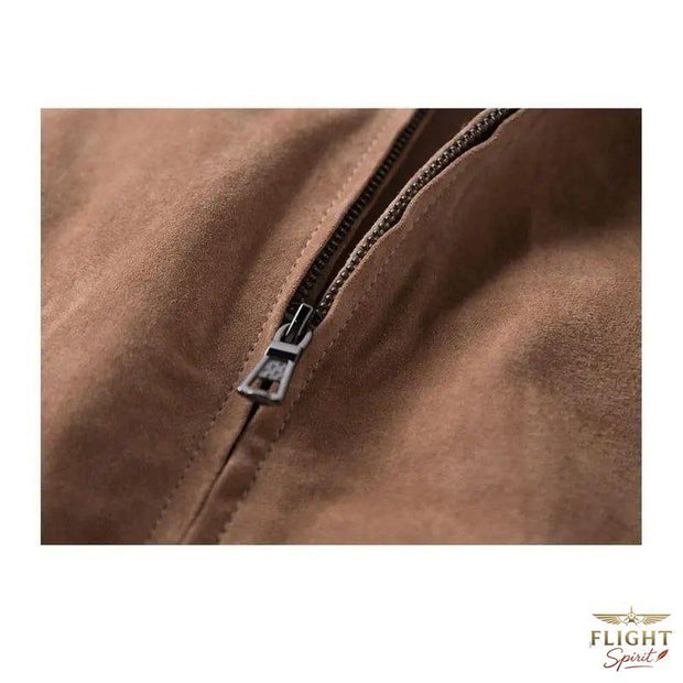 Männer Fliegerjacke aus Schweineleder (beige)