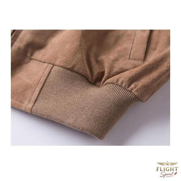 Männer Fliegerjacke aus Schweineleder (beige)