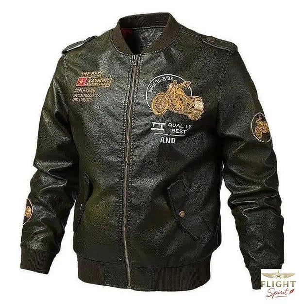 Herren Pilotenjacke Harley Davidson Grün