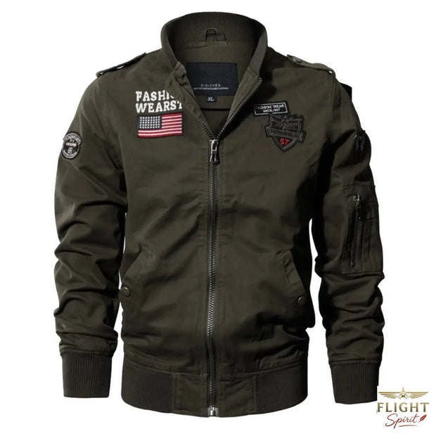 Männer Pilotenjacke Khaki