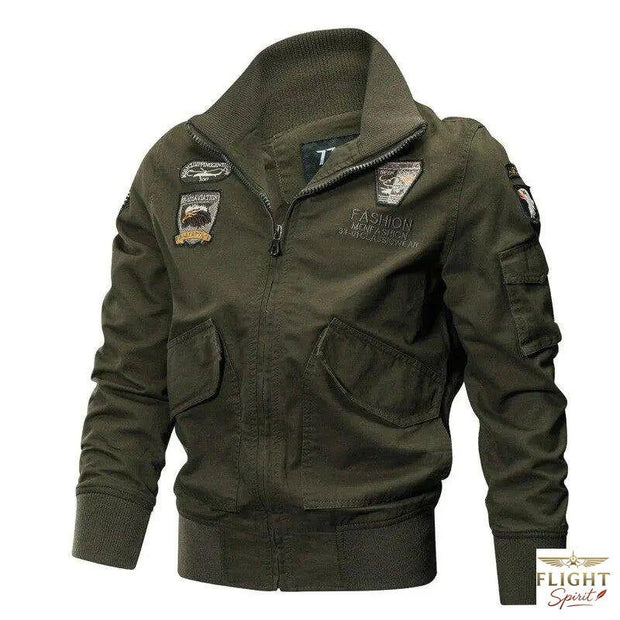 Kaki-Fliegerjacke für Herren
