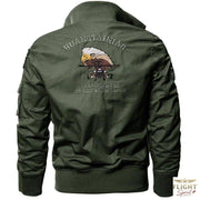 Kaki-Fliegerjacke für Herren