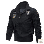 Leichter Herren Bomberjacke Schwarz