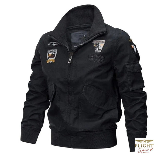 Leichter Herren Bomberjacke Schwarz