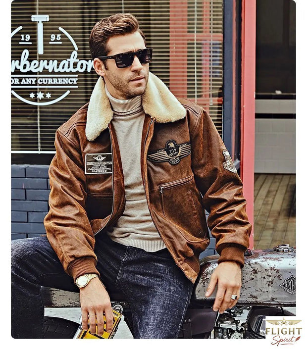 Herren- Fliegerjacke Braun