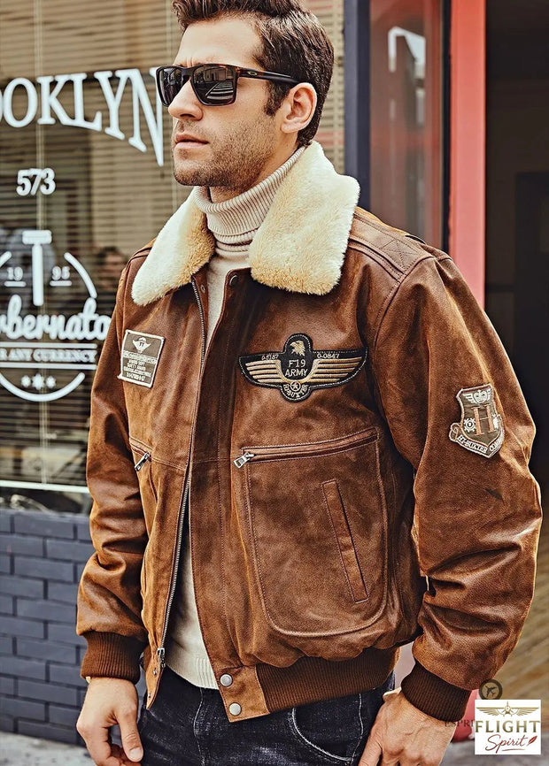 Herren- Fliegerjacke Braun