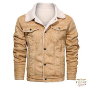 Männlicher Bergsteiger-Flight-Jacke in Beige