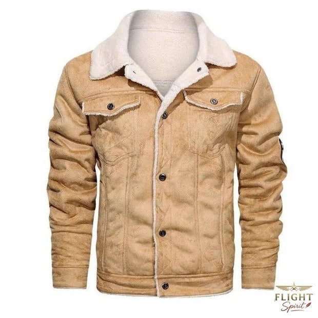 Männlicher Bergsteiger-Flight-Jacke in Beige