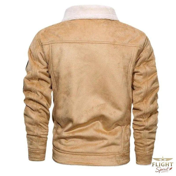 Männlicher Bergsteiger-Flight-Jacke in Beige