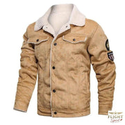 Männlicher Bergsteiger-Flight-Jacke in Beige