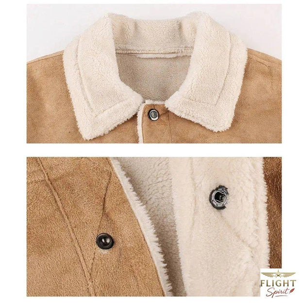 Männlicher Bergsteiger-Flight-Jacke in Beige