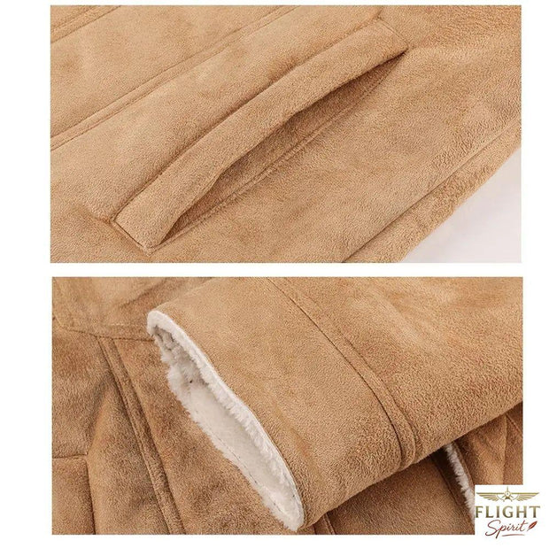 Männlicher Bergsteiger-Flight-Jacke in Beige