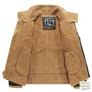 Herren-Fliegerjacke schwarz Winter