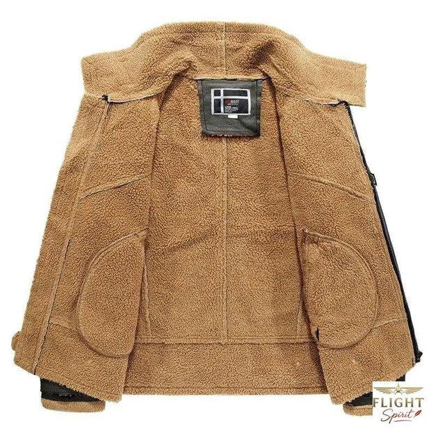 Herren-Fliegerjacke schwarz Winter